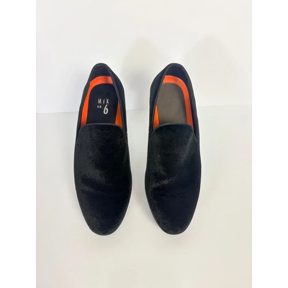 Mix No. 6 Harloe Black Velvet Cushioned Slip On Loafer Shoe Size 8 Formal Party